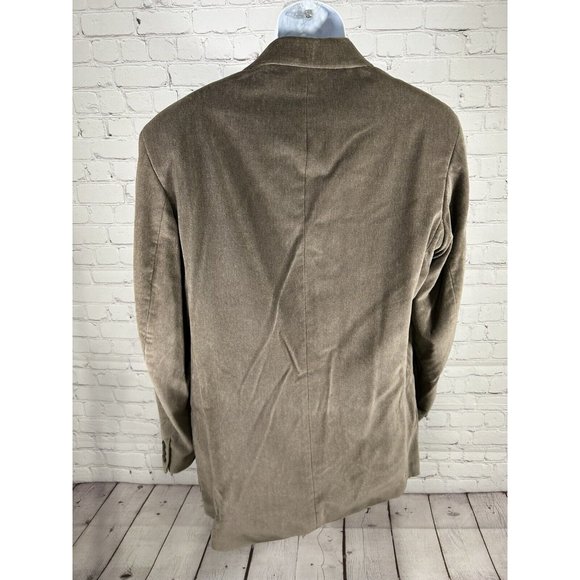 Le Collezioni Structure Brown Suede Corduroy 3-Button Jacket Blazer Men’s L 44R - Picture 4 of 11